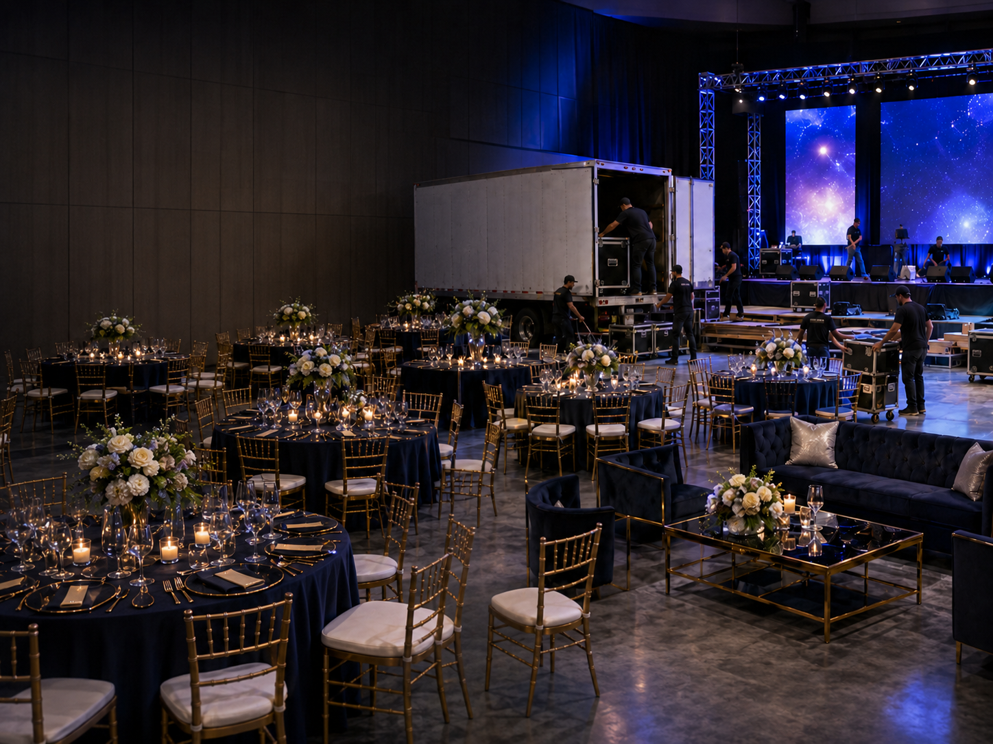 Event Furniture & Setup Logistics by All In One Media and Entertainments